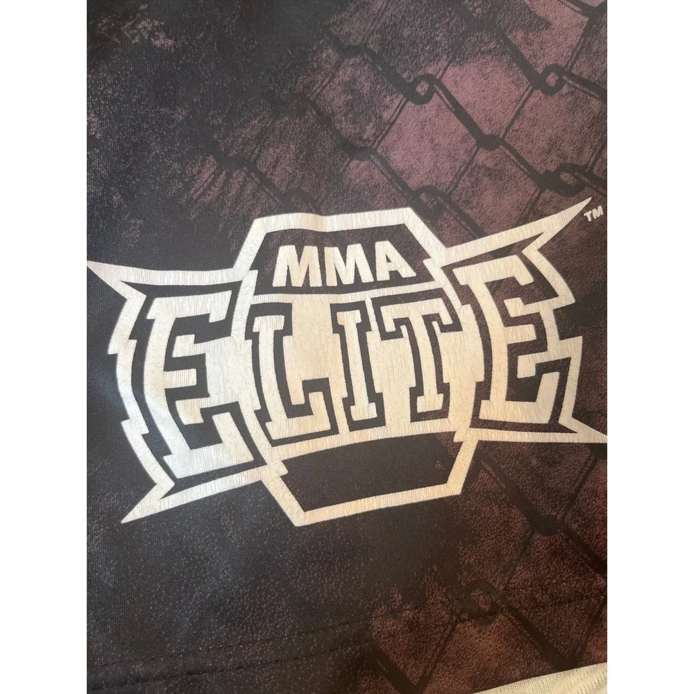 MMA ELITE Men's‎ Athletic Shorts Fight Training MMA Gear Black Red Chain